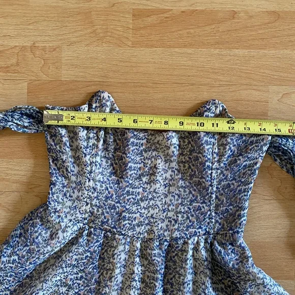 For Love and Lemons Kiss Me dress in a floral blue - Picture 10 of 14